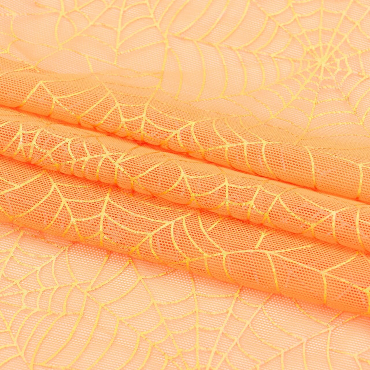 1 Yard Spiderweb Foiled Mesh Spandex Fabric 4 Way Stretch 58 60 inch Width